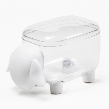 Контейнер для мелочей sheepshape, белый с прозрачной крышкой, Qualy