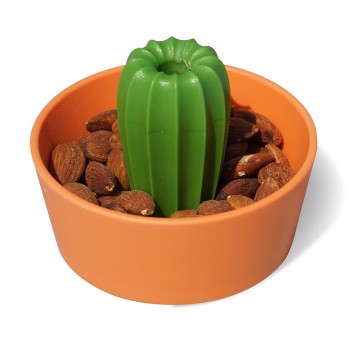 Миска для снеков cacnuts, оранжевая с зеленым, Qualy