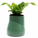 Горшок цветочный hill pot, большой, зеленый, Qualy