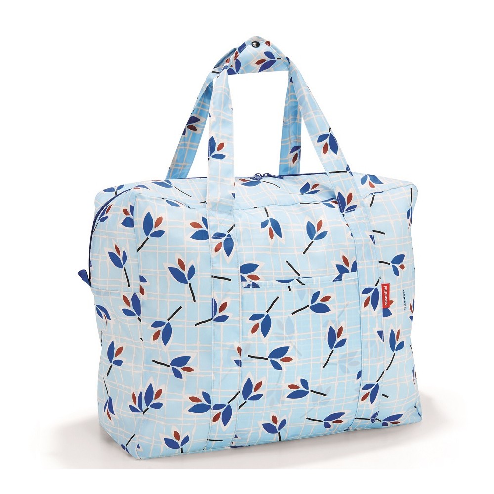 Сумка складная mini maxi touringbag leaves blue, Reisenthel
