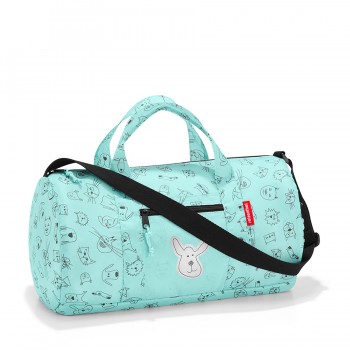 Сумка детская складная dufflebag cats and dogs mint, Reisenthel