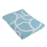 Жаккардовое полотенце с авторским дизайном gravity голубого цвета, Tkano