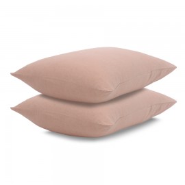Наволочка изо льна цвета пыльной розы, Tkano