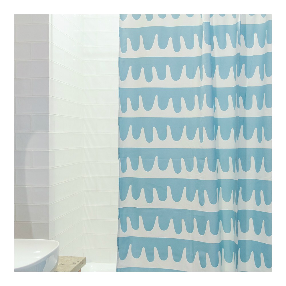 Штора для ванной popple голубого цвета, Tkano