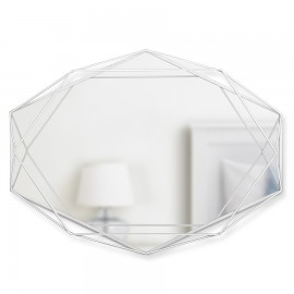 Зеркало декоративное prisma белое, L 43,18 см, W 56,85 см, H 8,59 см, Umbra