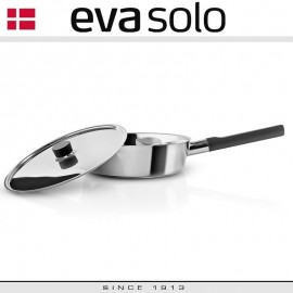 Nordic Kitchen Глубокая сковорода с крышкой, D 24 см, индукционное дно, сталь 18/10, Eva Solo