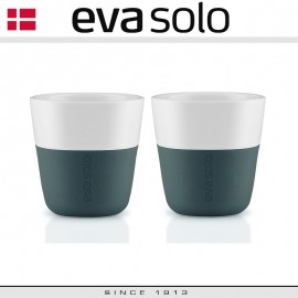 EVA Кофейные стаканы для эспрессо, 2 шт по 80 мл, бирюзово-синий, фарфор, силиконовый ободок Eva Solo, Дания