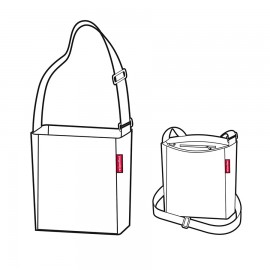 Сумка shoulderbag s glencheck red, L 29 см, W 7,5 см, H 28,5 см, Reisenthel