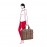 Сумка складная mini maxi touringbag glencheck red, L 47,5 см, W 20 см, H 40 см, Reisenthel
