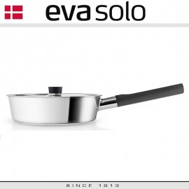 Nordic Kitchen Глубокая сковорода с крышкой, D 24 см, индукционное дно, сталь 18/10, Eva Solo
