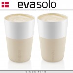 EVA Кофейные стаканы для латте, 2 шт 360 мл, бежевый, фарфор, силиконовый ободок, Eva Solo, Дания