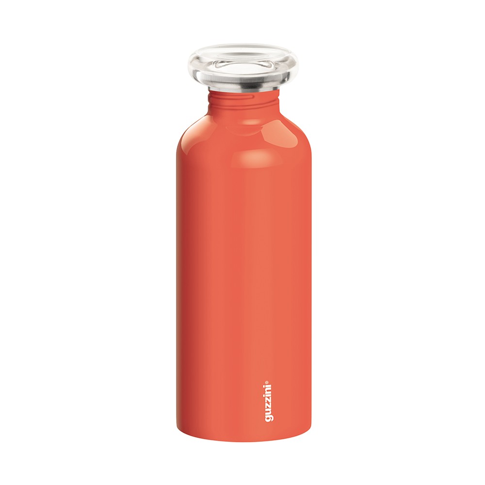 On the go Бутылка 650 мл оранжевая, D 8 см, H 22 см, сталь нержавеющая, Guzzini