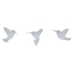 Декор для стен hummingbird 9 элементов белый, L 12,7 см, W 9,86 см, H 2,62 см, Umbra