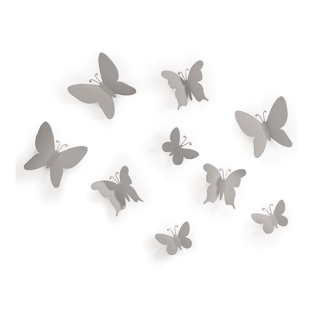 Декор для стен mariposa 9 серый, L 22,86 см, W 27,69 см, H 3,81 см, Umbra