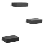 Набор из 3 полок showcase черный, L 11,43 см, W 26,16 см, H 3,81 см, Umbra