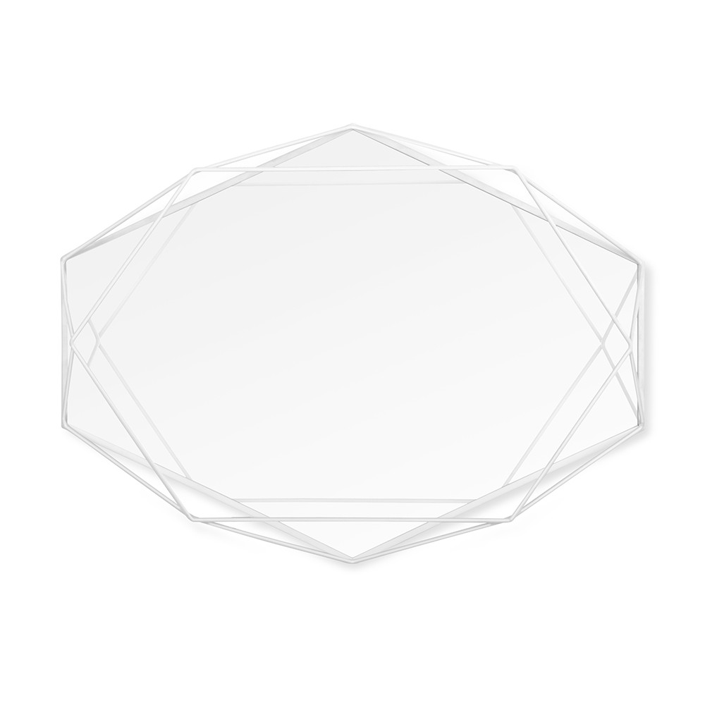Зеркало декоративное prisma белое, L 43,18 см, W 56,85 см, H 8,59 см, Umbra