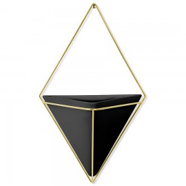 Декор для стен trigg большой черный-латунь, L 10,16 см, W 22,23 см, H 38,74 см, Umbra