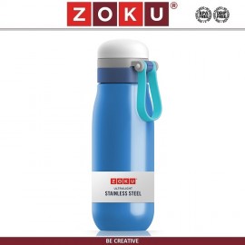 Бутылка-термос Active Teen вакуумная из нержавеющей стали 500 мл синяя, сталь нержавеющая, Zoku