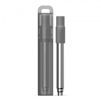Соломинка из нержавеющей стали серая, L 23,1 см, W 1,6 см, H 1 см, Zoku