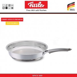 Гриль-сковорода Crispy Steelux Premium, D 20 см, сталь 18/10, Fissler