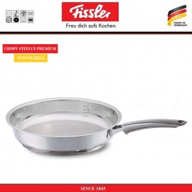 Гриль-сковорода Crispy Steelux Premium, D 26 см, сталь 18/10, Fissler
