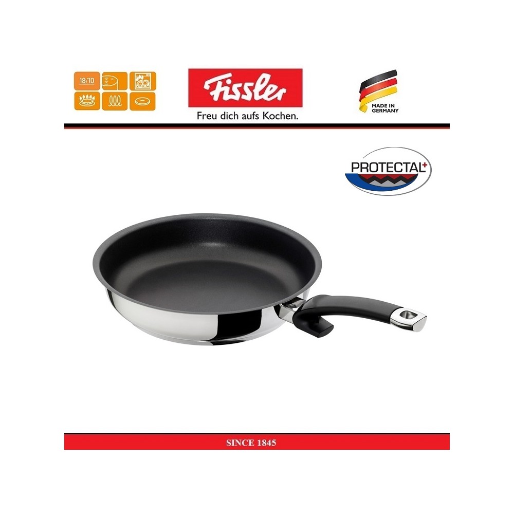 Антипригарная сковорода Protect Steelux Premium, D 20 см, сталь нержавеющая 18/10, Fissler, Германия