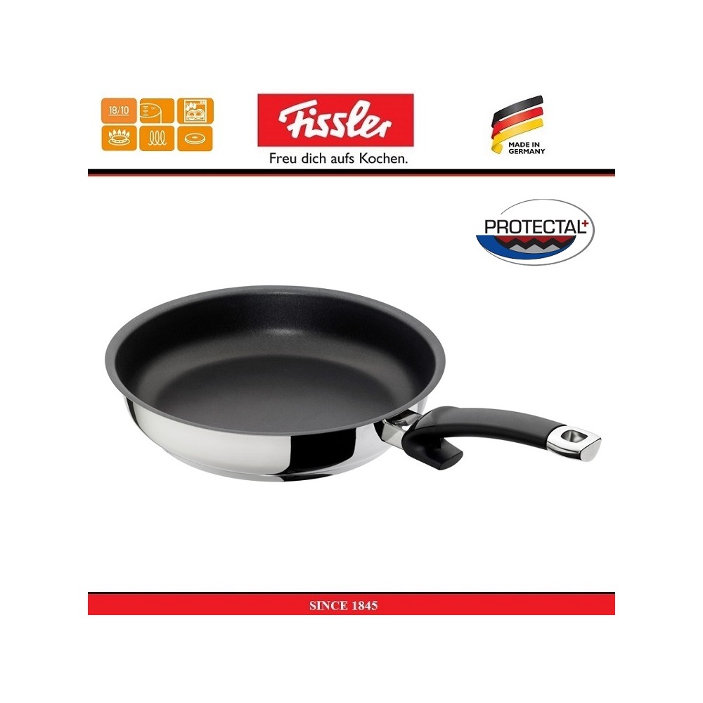 Антипригарная сковорода Protect Steelux Premium, D 26 см, сталь нержавеющая 18/10, Fissler, Германия