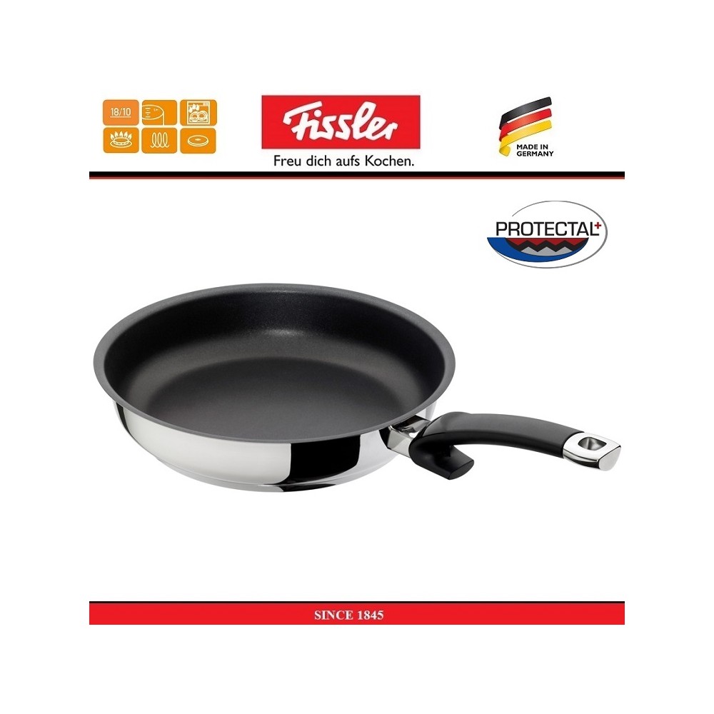 Антипригарная сковорода Protect Steelux Premium, D 28 см, сталь нержавеющая 18/10, Fissler, Германия