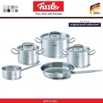 Набор кухонной посуды Original Pro Collection, 5 предметов, 3 крышки, сталь 18/10, Fissler