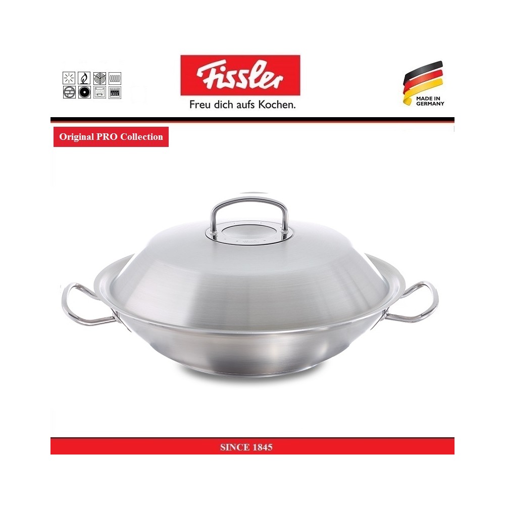 Вок Original Pro Collection, D 30 см, сталь 18/10, Fissler