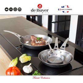 Глубокая сковорода-сотейник French Collection индукционный, 3 л, D 24 см, сталь, de Buyer