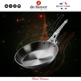 Глубокая сковорода-сотейник French Collection индукционный, 3 л, D 24 см, сталь, de Buyer