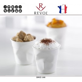 Froisses "Мятый керамический стаканчик" для закусок, 330 мл, белый, REVOL