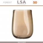 Ваза Forest бежевая прозрачная, ручная выдувка, H 23 см, LSA
