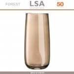 Ваза Forest бежевая прозрачная, ручная выдувка, H 38 см, LSA