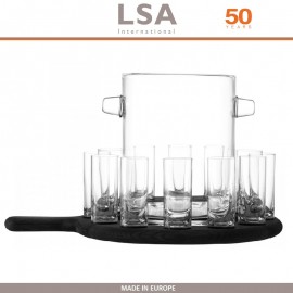 Набор Paddle для крепких напитков: 13 предметов на подставке, темный, LSA