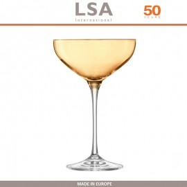 Набор бокалов Polka для коктейлей, ручная работа, 4 шт по 235 мл, цвет металлик, LSA