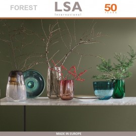 Ваза Forest терракотовая прозрачная, ручная выдувка, H 23 см, LSA