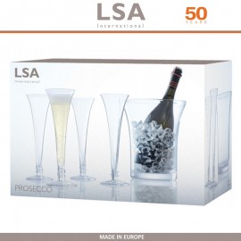 Бокалы Prosecco для игристых вин, 4 шт по 140 мл, LSA