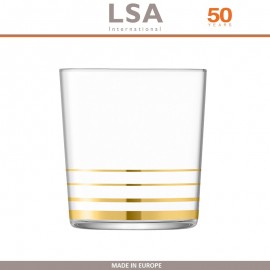Бокалы Deco с золотым декором, выдувное стекло, 8 шт по 390 мл, LSA