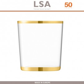 Бокалы Deco с золотым декором, выдувное стекло, 8 шт по 390 мл, LSA