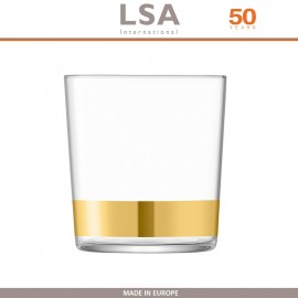 Бокалы Deco с золотым декором, выдувное стекло, 8 шт по 390 мл, LSA