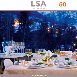 Бокалы Deco с золотым декором, выдувное стекло, 8 шт по 390 мл, LSA