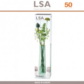 Ваза Sorbet, ручная выдувка, 37.5 см, цвет зеленый, LSA