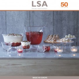 Кружки Serve для пунша, глинтвейна, 4 шт по 300 мл, стекло ручной работы, LSA