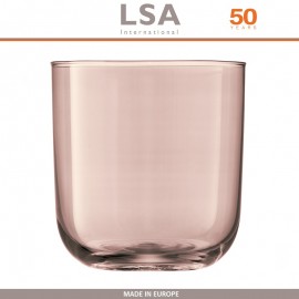 Набор бокалов Polka для воды, сока, ручная работа, 4 шт по 420 мл, цвет металлик, LSA