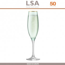Бокалы Sorbet для шампанского, ручная выдувка, 2 шт по 225 мл, цвет зеленый, LSA