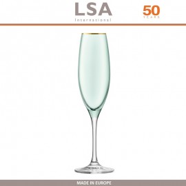 Бокалы Sorbet для шампанского, ручная выдувка, 2 шт по 225 мл, цвет зеленый, LSA
