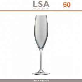 Набор бокалов Polka для шампанского, ручная работа, 4 шт по 225 мл, цвет металлик, LSA