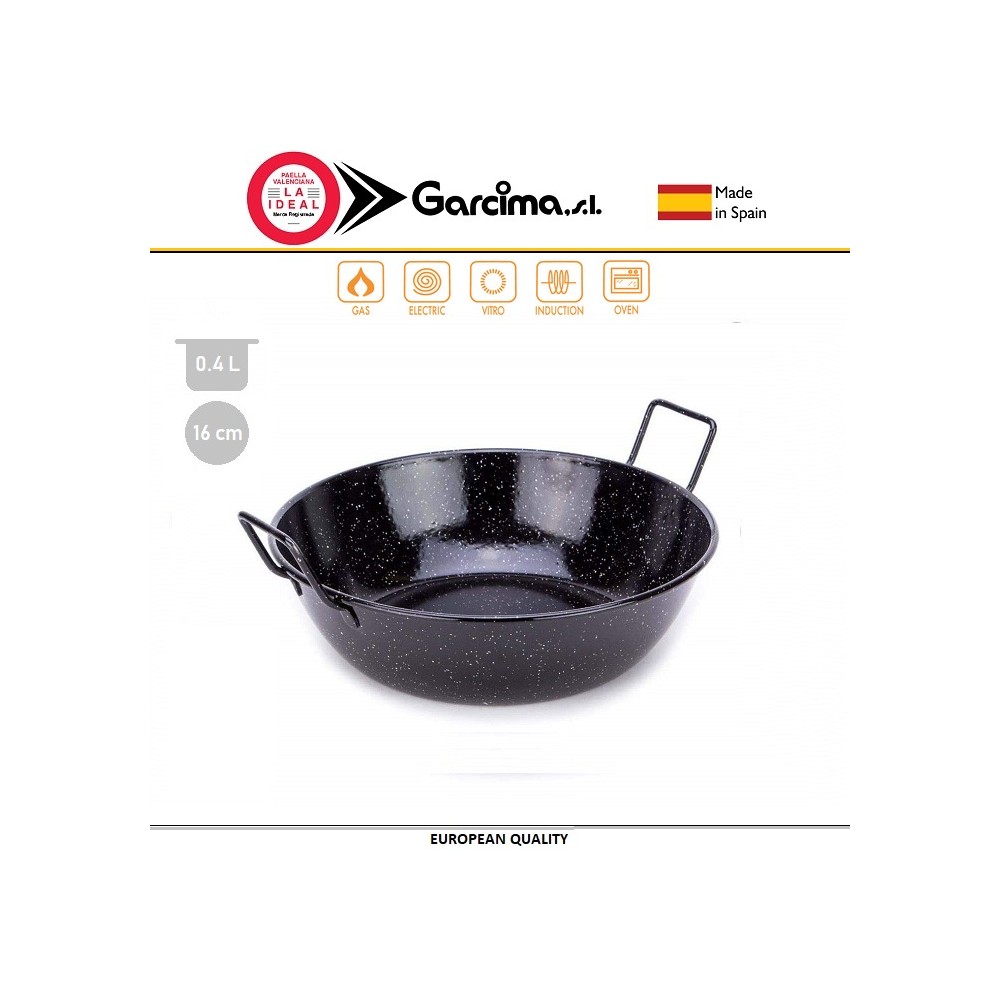 Сартен-мини HONDA ESMALTADA, 0.45 литра, D 16 см, сталь эмалированная, GARCIMA, Испания